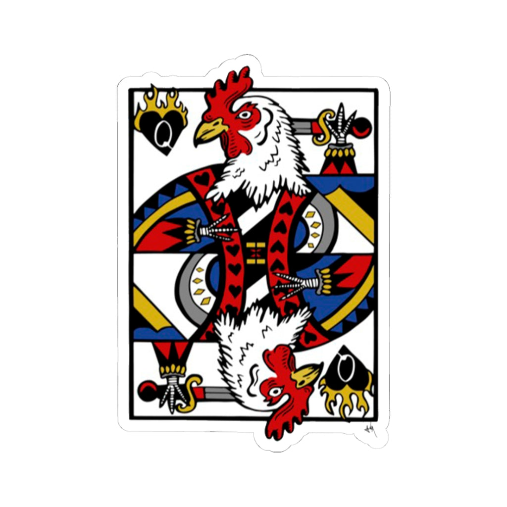Playing Card Chicken Sticker