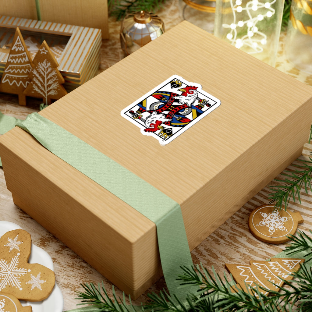 Playing Card Chicken Sticker
